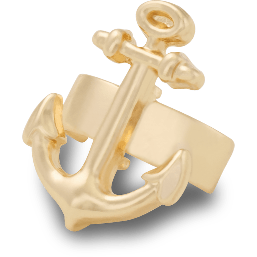 Gold Anchor Sandal C Charm - Custom Angle - Jibbitz Charms