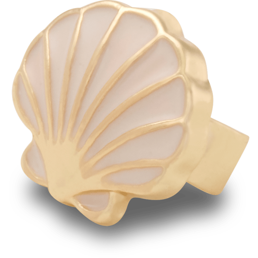 Gold Seashell Sandal C Charm - Custom Angle - Jibbitz Charms