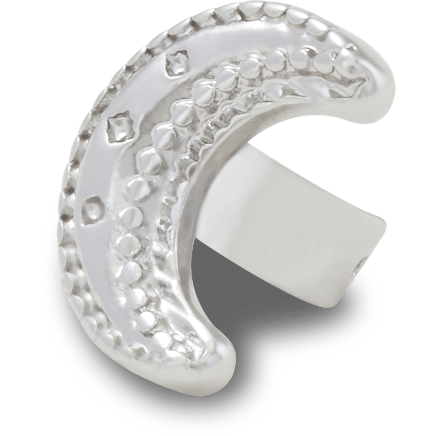 Silver Moon Sandal C Charm - Custom Angle - Jibbitz Charms