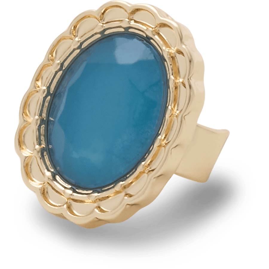 BlueScallopGemSandalCCharm - Custom Angle - Jibbitz Charms
