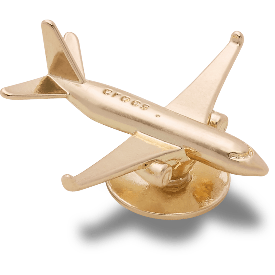 Gold Airplane - aangepaste hoek - Jibbitz Charms