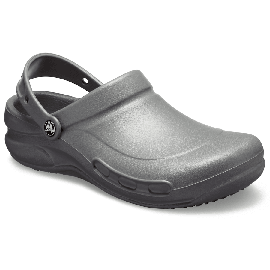 Slate Grey Bistro Work Clog - Angle - Crocs PFD