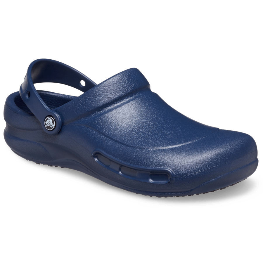Navy Bistro Work Clog - Angle - Crocs PFD