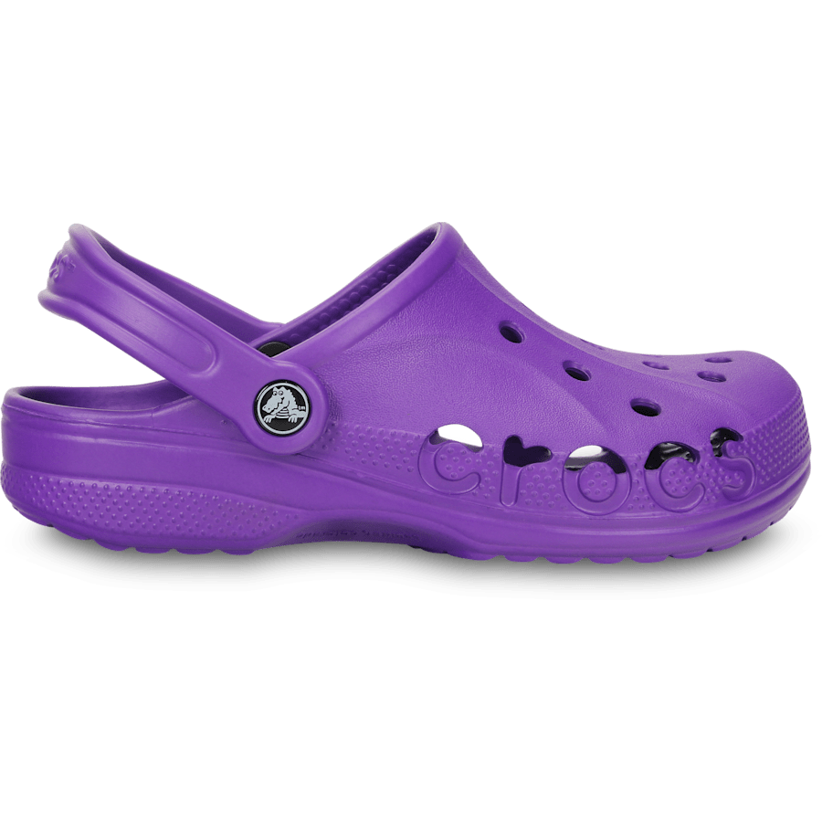 Neon Purple Baya Clog - Side - Crocs