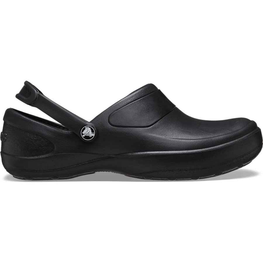 Black / Black Women’s Mercy Work Clog - Side - Crocs PFD