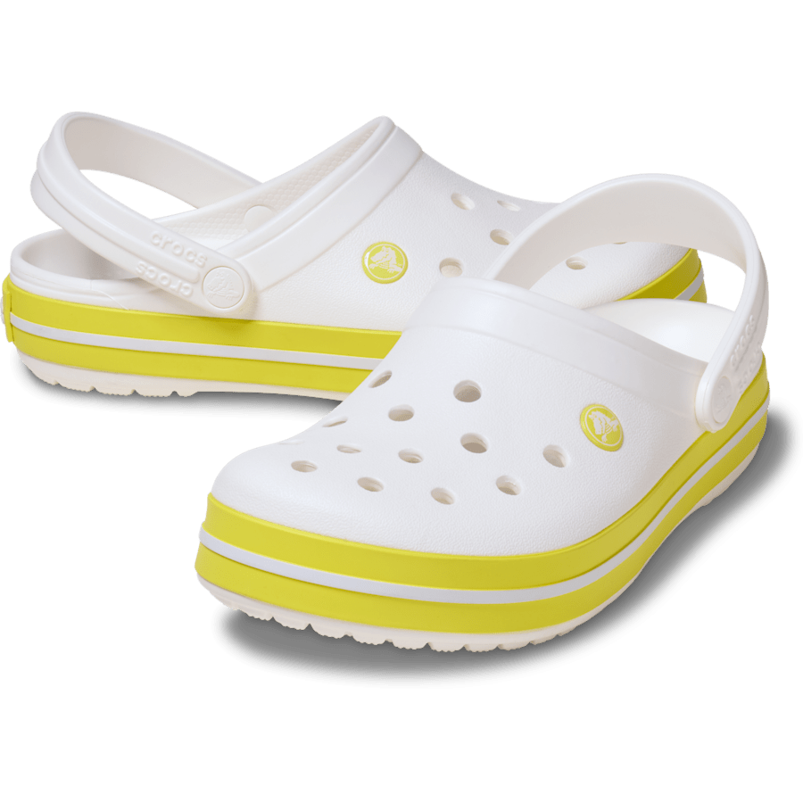 White / Cyber Yellow Crocband™ Clog - Pair - Crocs