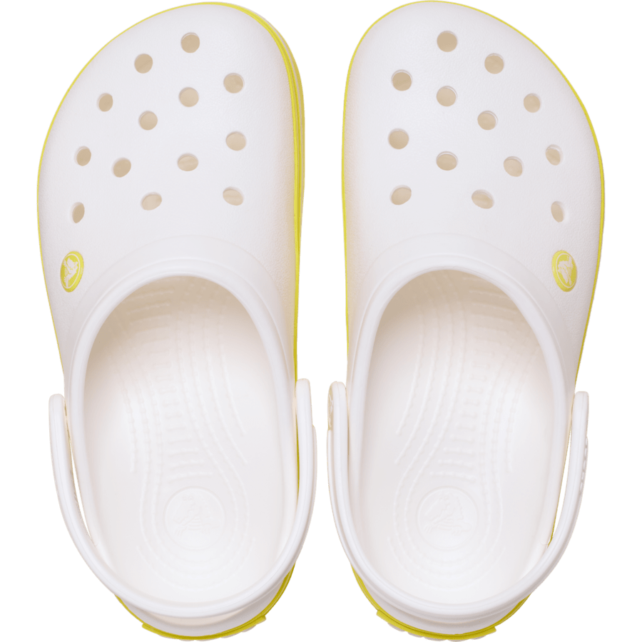 White / Cyber Yellow Crocband™ Clog - Top - Crocs