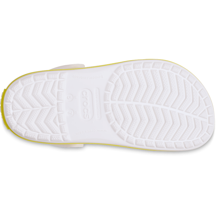 White / Cyber Yellow Crocband™ Clog - Bottom - Crocs