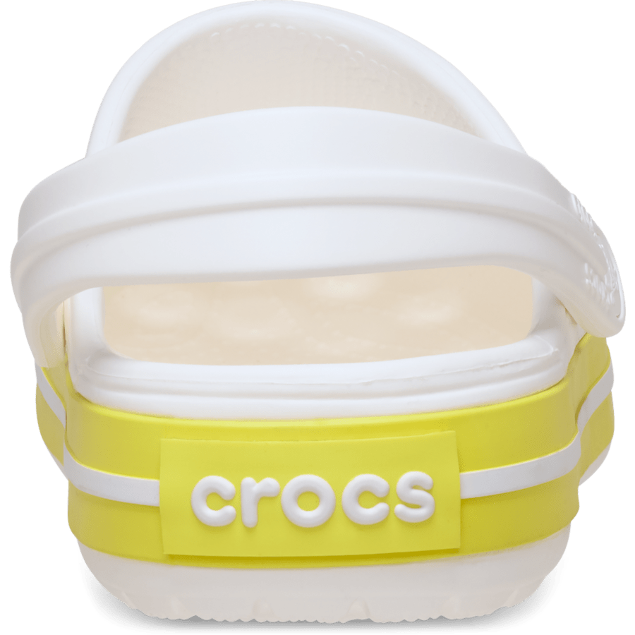 White / Cyber Yellow Crocband™ Clog - Back - Crocs