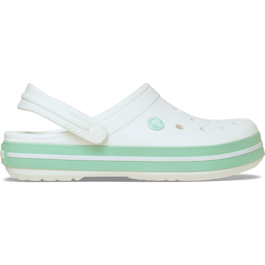 White / Spearmint Crocband™ Clog - Side - Crocs