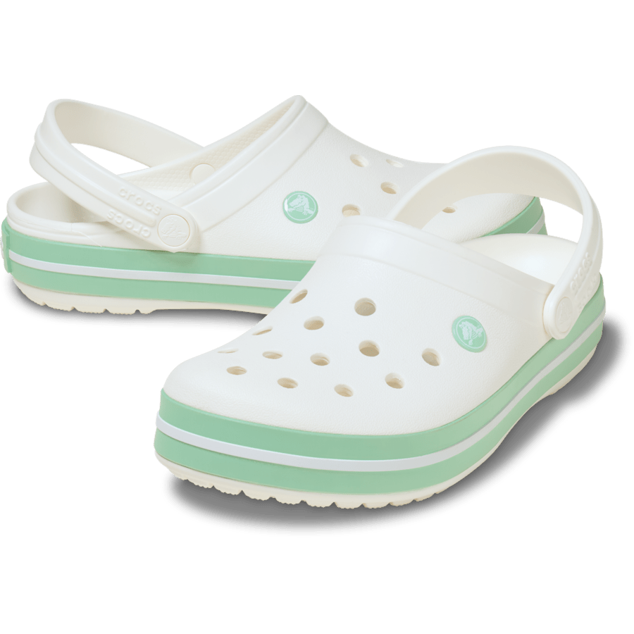 White / Spearmint Crocband™ Clog - Pair - Crocs