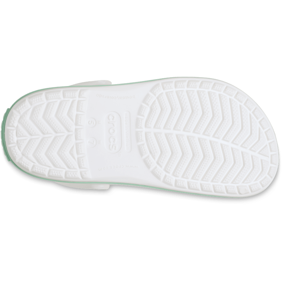 White / Spearmint Crocband™ Clog - Bottom - Crocs