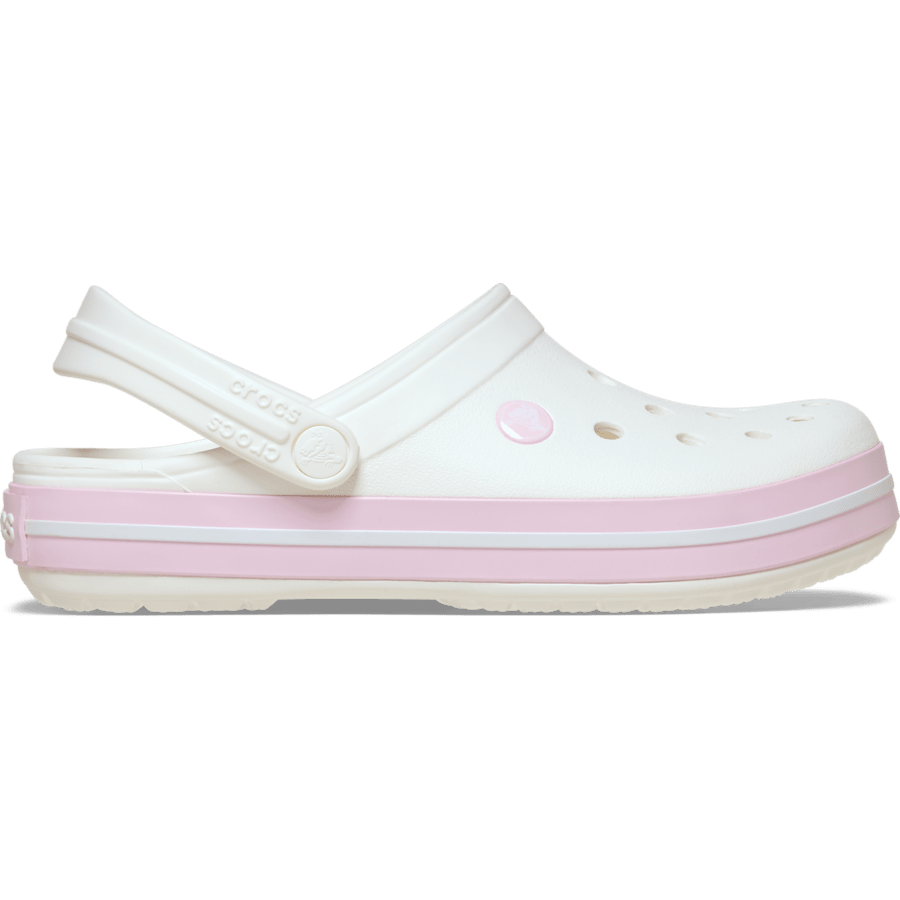 White / Pink Milk Crocband™ Clog - Side - Crocs