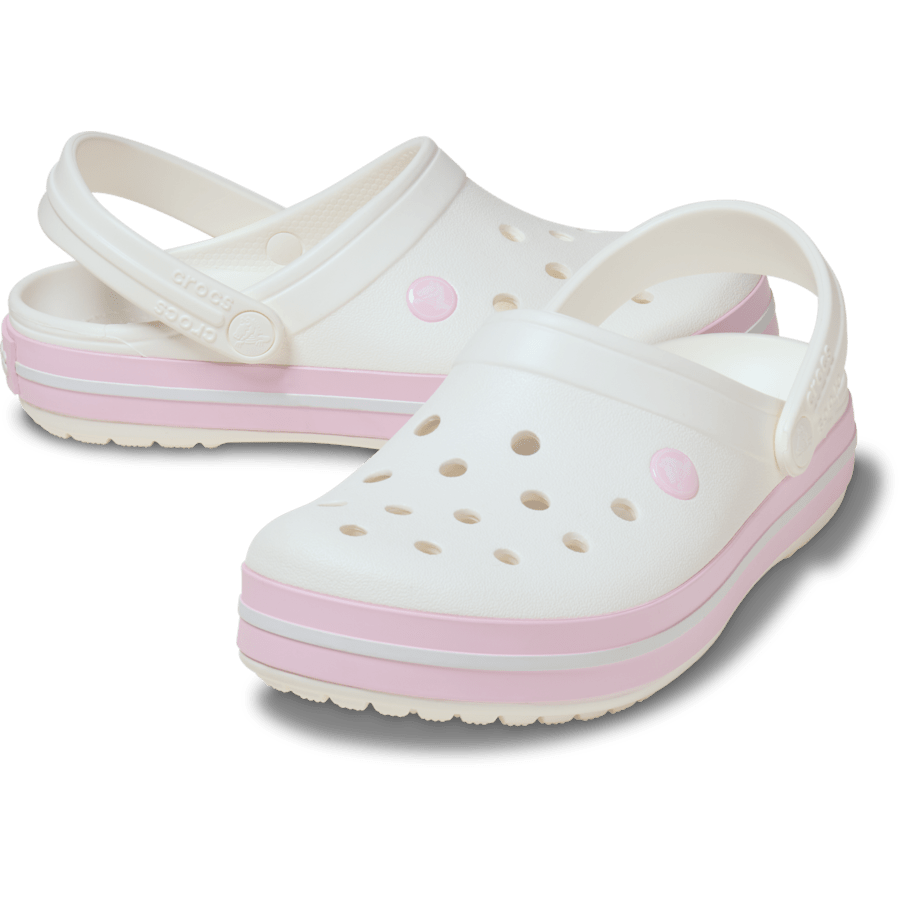 White / Pink Milk Crocband™ Clog - Pair - Crocs
