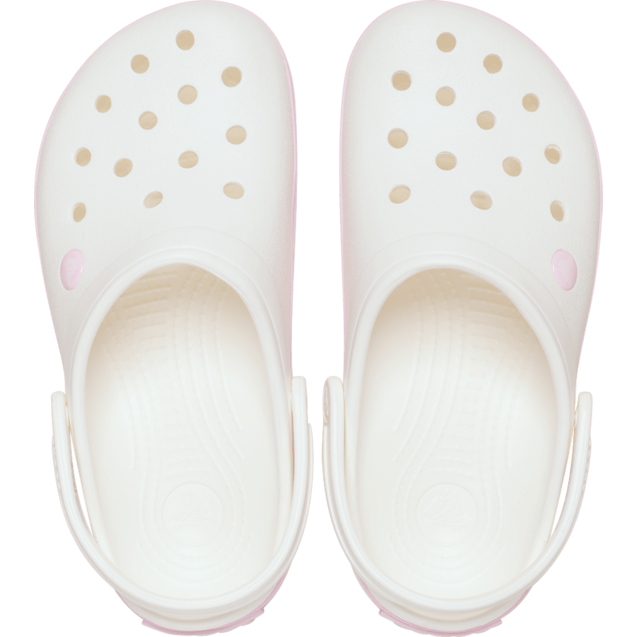 White / Pink Milk Crocband™ Clog - Top - Crocs