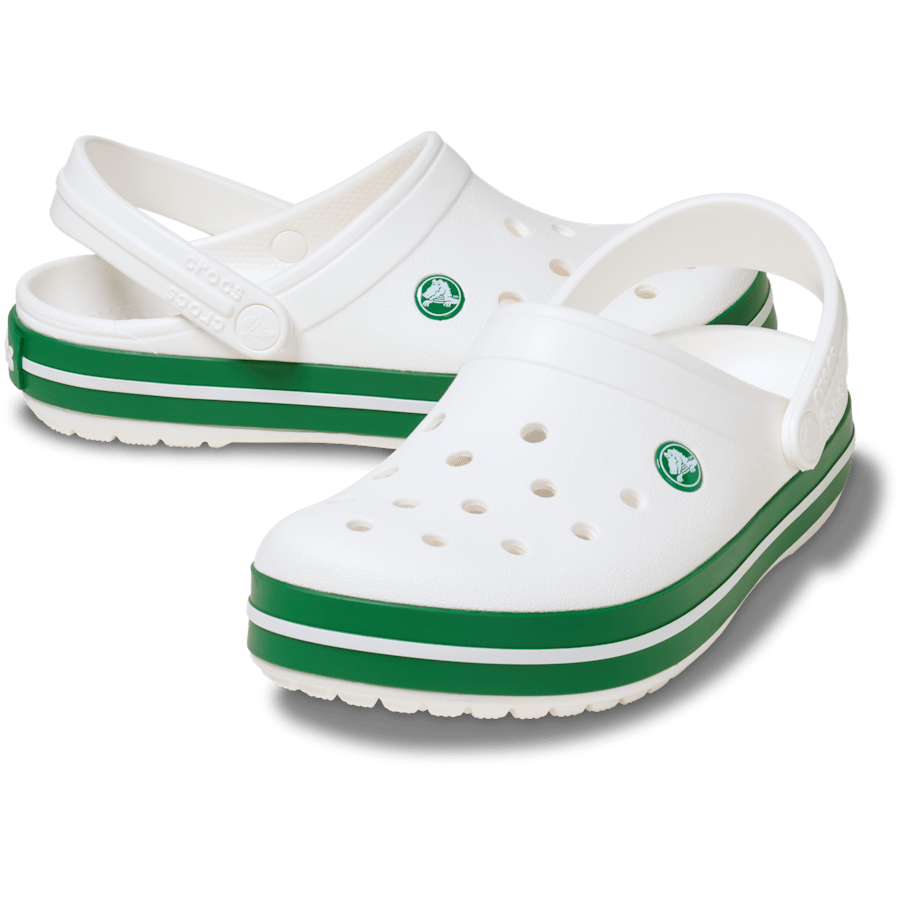 White / Green Ivy Crocband™ Clog - Pair - Crocs