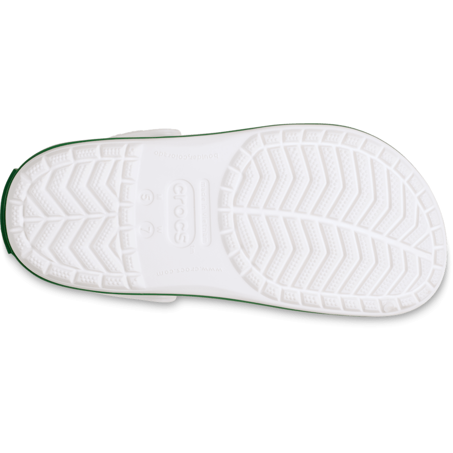 White / Green Ivy Crocband™ Clog - Bottom - Crocs