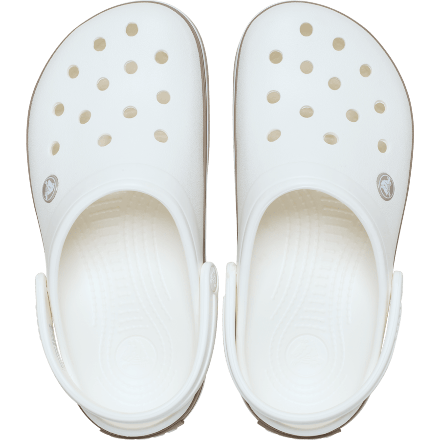White / Taupe Crocband™ Clog - Top - Crocs