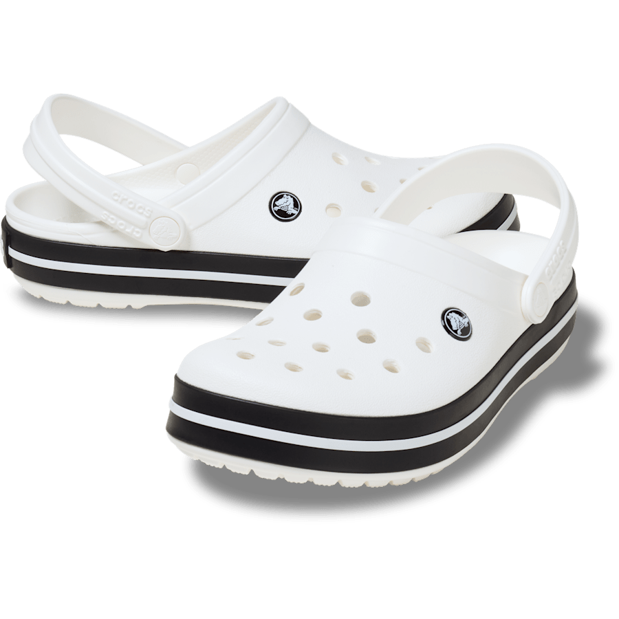 White/ White / Black Crocband™ Clog - Pair - Crocs