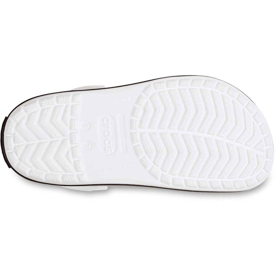 White/ White / Black Crocband™ Clog - Bottom - Crocs