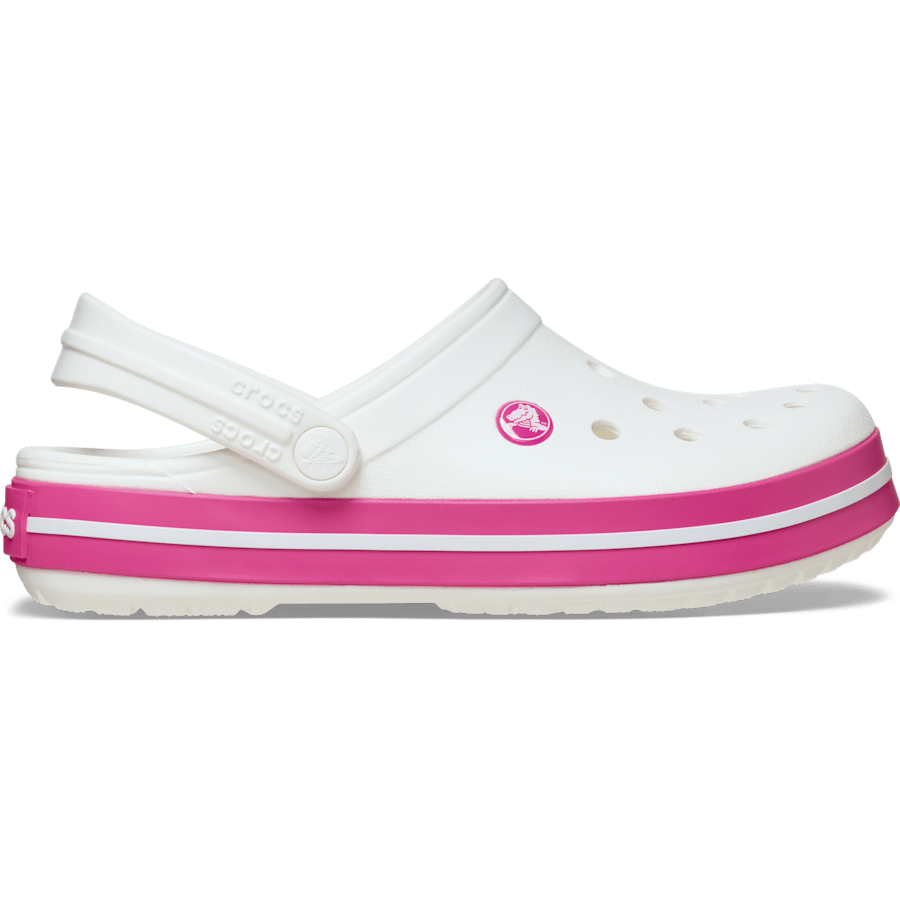 White / Pink Crush Crocband™ Clog - Side - Crocs