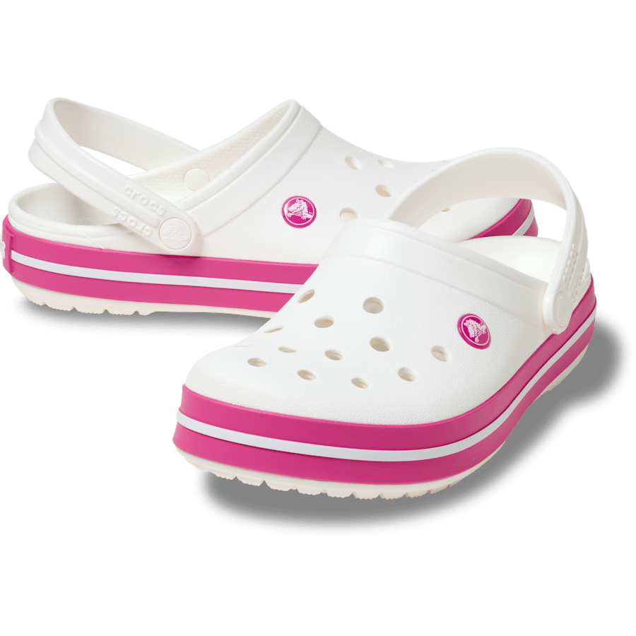 White / Pink Crush Crocband™ Clog - Pair - Crocs