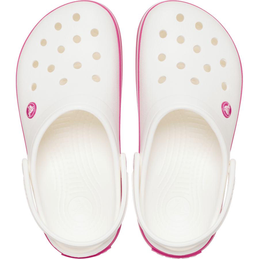 White / Pink Crush Crocband™ Clog - Top - Crocs