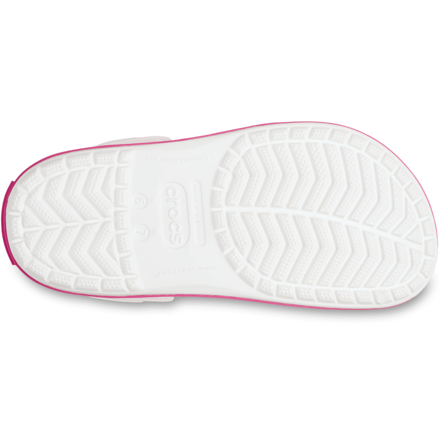 White / Pink Crush Crocband™ Clog - Bottom - Crocs