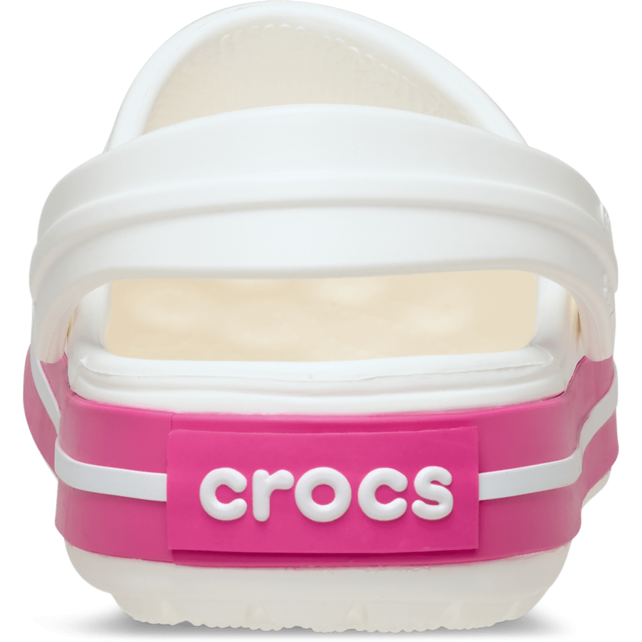 White / Pink Crush Crocband™ Clog - Back - Crocs