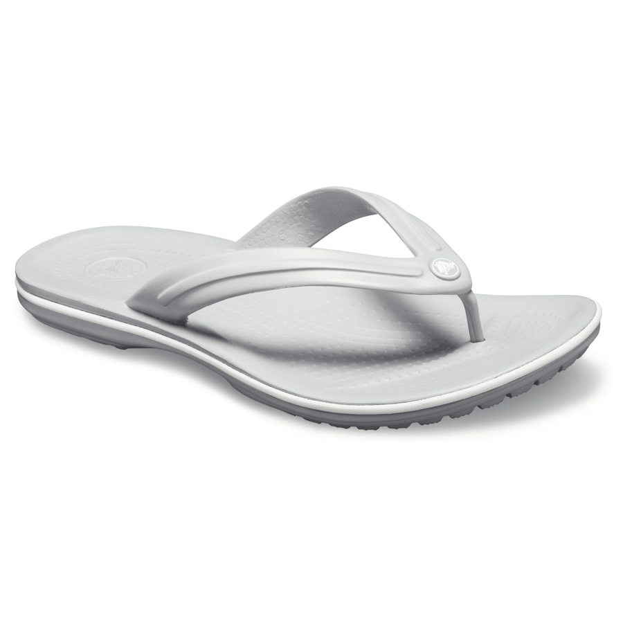 Light Grey / White Crocband™ Flip - Angle - Crocs