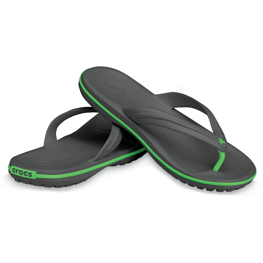 Black / Lime Crocband™ Flip - Pair - Crocs