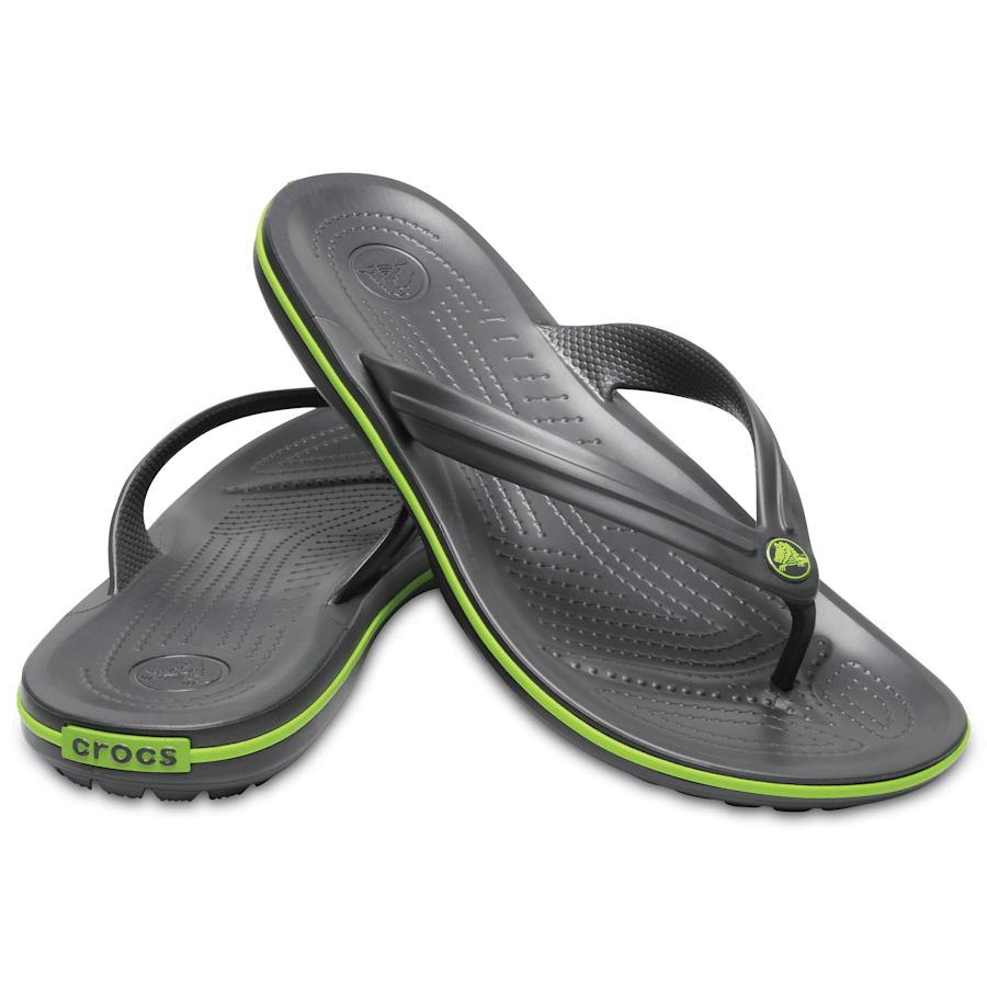 Graphite / Volt Green Crocband™ Flip - Pair - Crocs