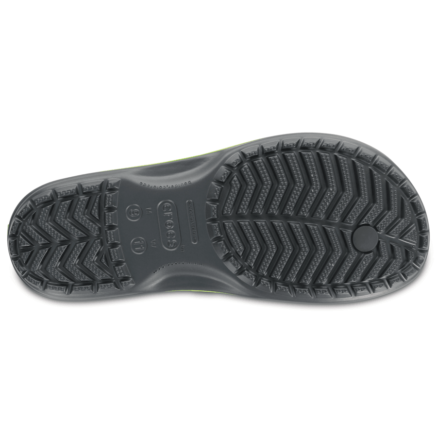 Graphite / Volt Green Crocband™ Flip - Bottom - Crocs
