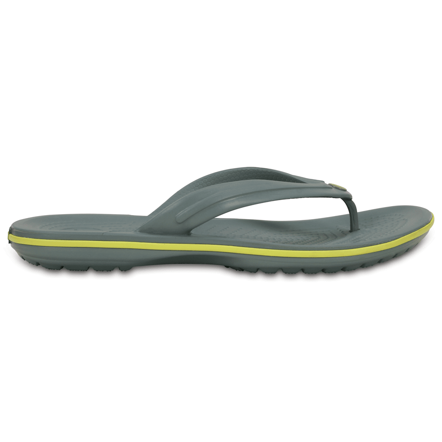 Concrete / Chartreuse Crocband™ Flip - Side - Crocs