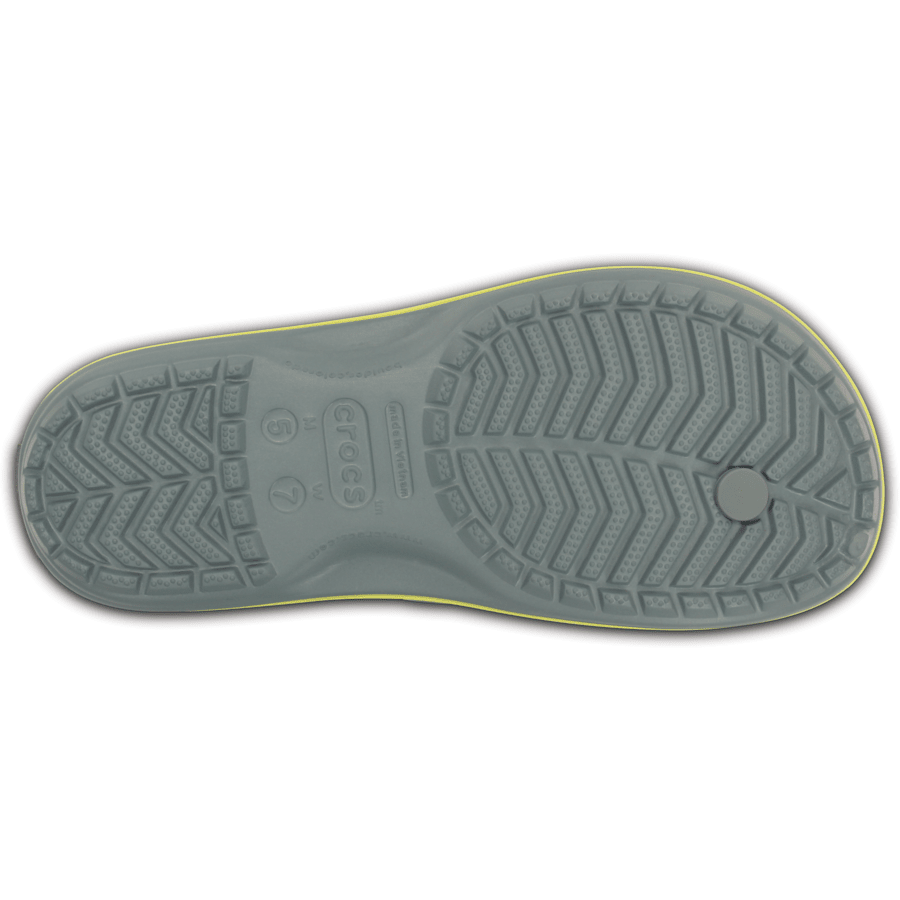 Concrete / Chartreuse Crocband™ Flip - Bottom - Crocs
