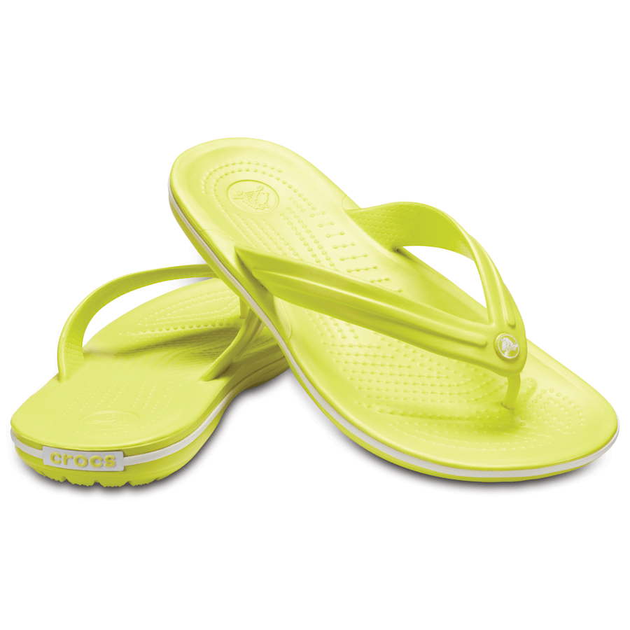 Tennis Ball Green/White Crocband™ Flip - Pair - Crocs