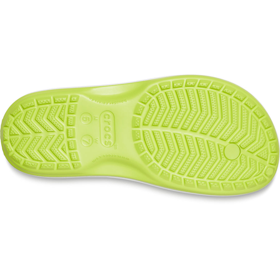 Lime Punch / White Crocband™ Flip - Bottom - Crocs