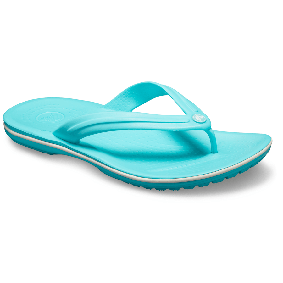 Pool / White Crocband™ Flip - Angle - Crocs