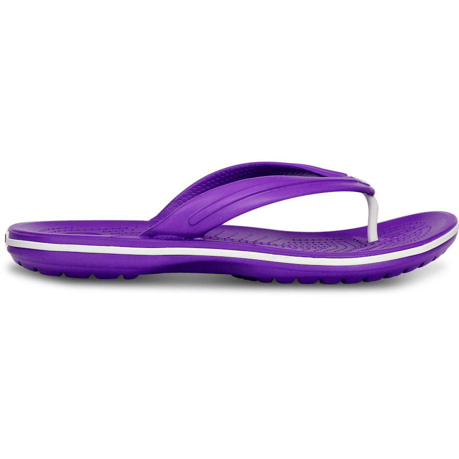 Neon Purple / White Crocband™ Flip - Side - Crocs