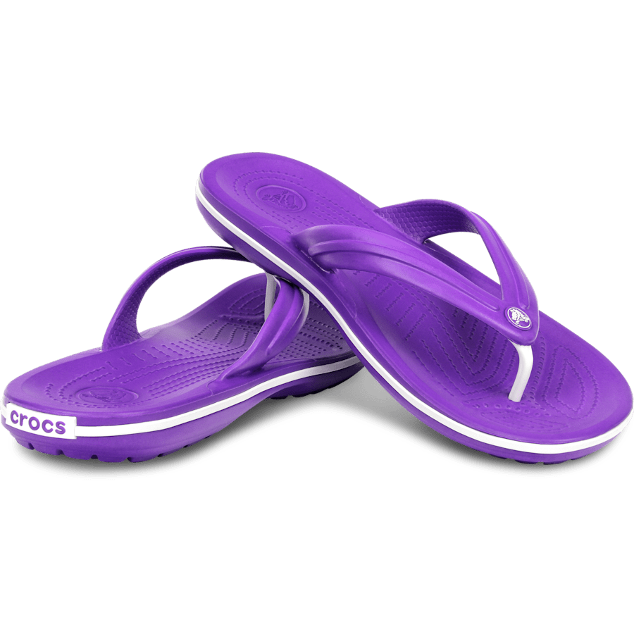 Neon Purple / White Crocband™ Flip - Pair - Crocs