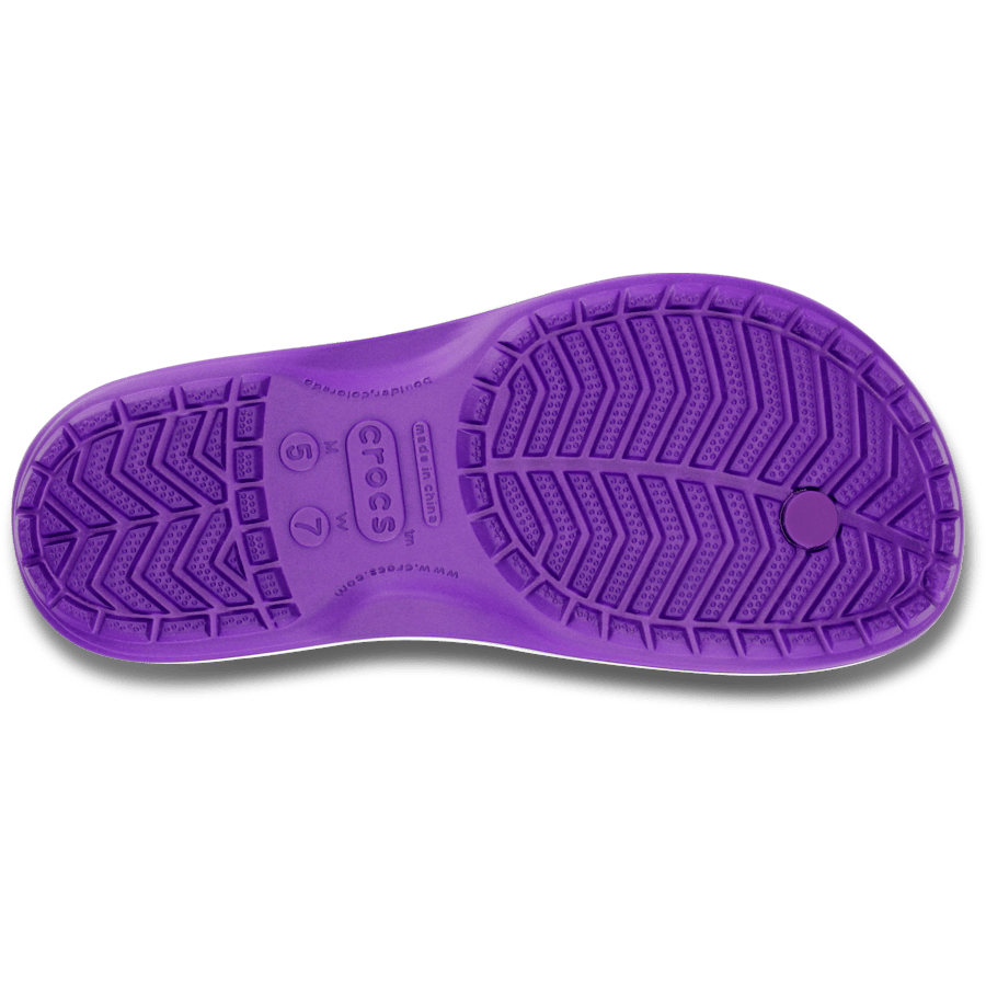 Neon Purple / White Crocband™ Flip - Bottom - Crocs