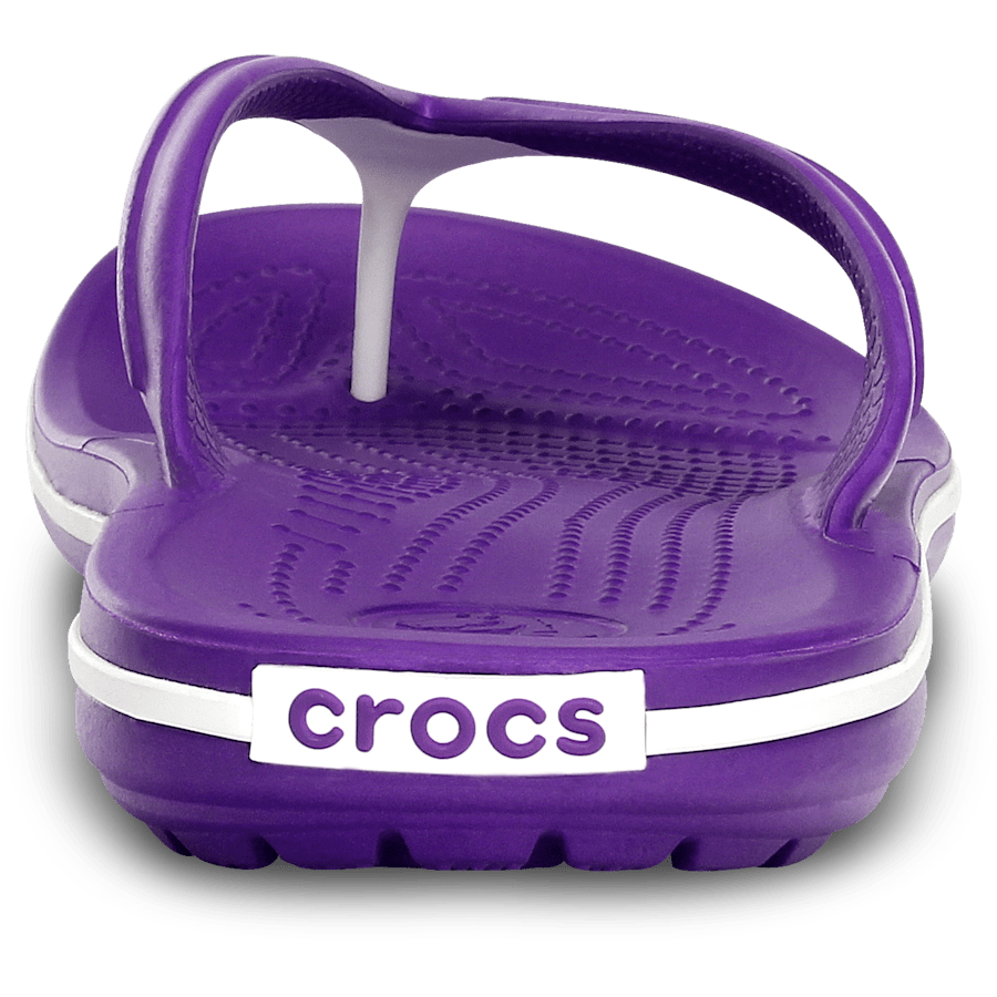 Neon Purple / White Crocband™ Flip - Back - Crocs