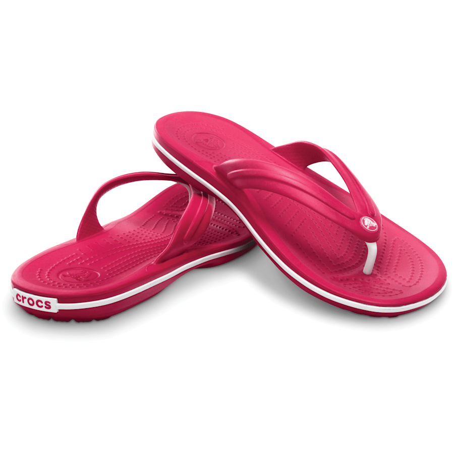 Raspberry / White Crocband™ Flip - Pair - Crocs