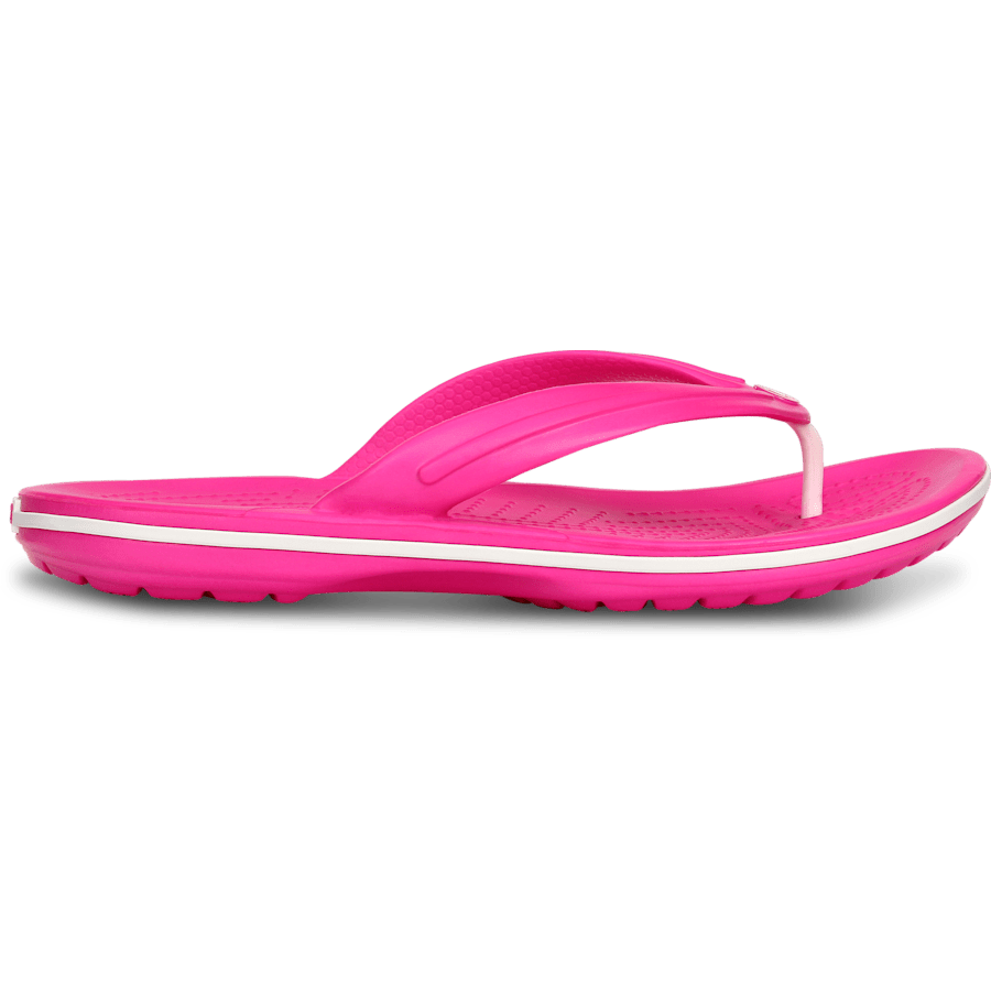 Neon Magenta / White Crocband™ Flip - Side - Crocs