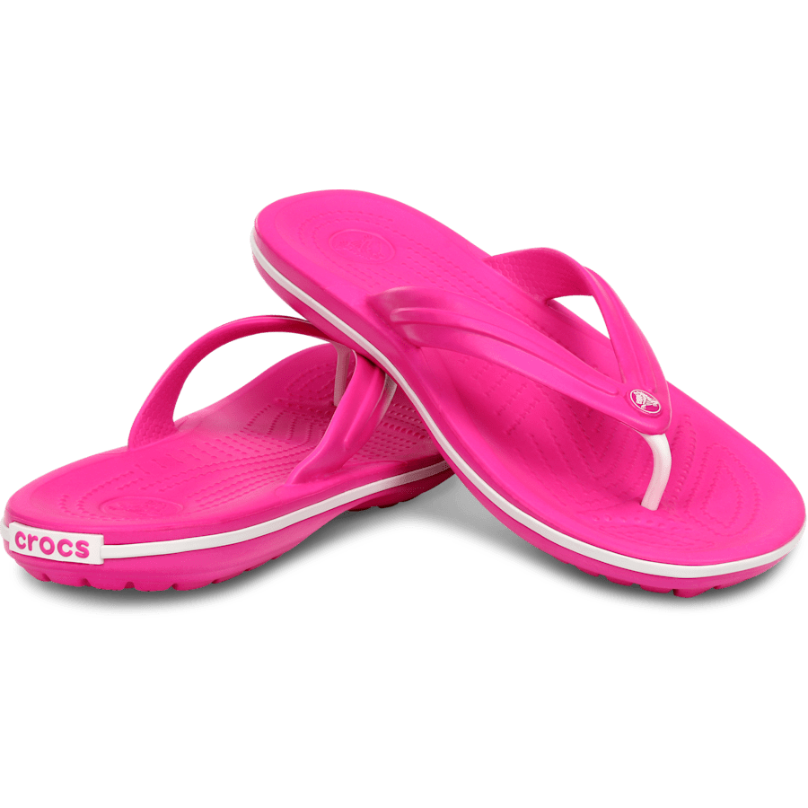 Neon Magenta / White Crocband™ Flip - Pair - Crocs