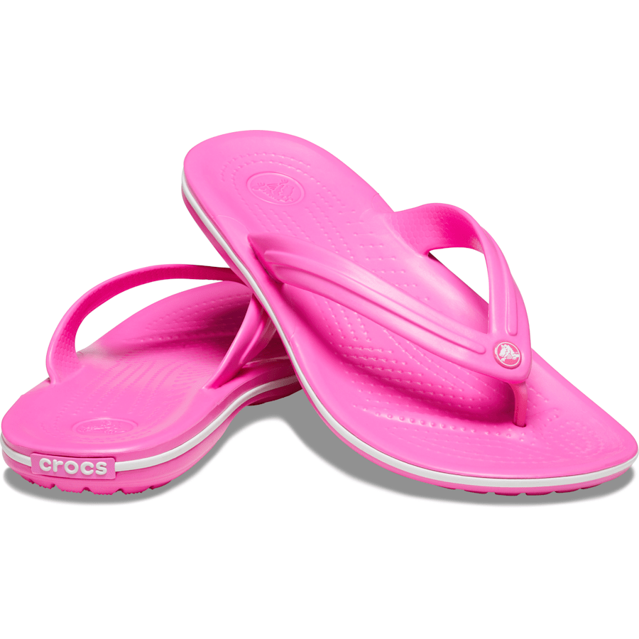 Electric Pink / White Crocband™ Flip - Pair - Crocs