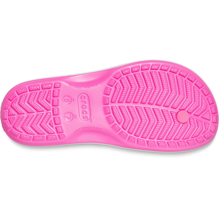 Electric Pink / White Crocband™ Flip - Bottom - Crocs