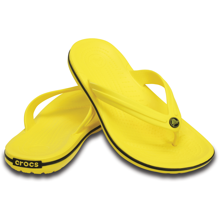 Lemon / Black Crocband™ Flip - Pair - Crocs