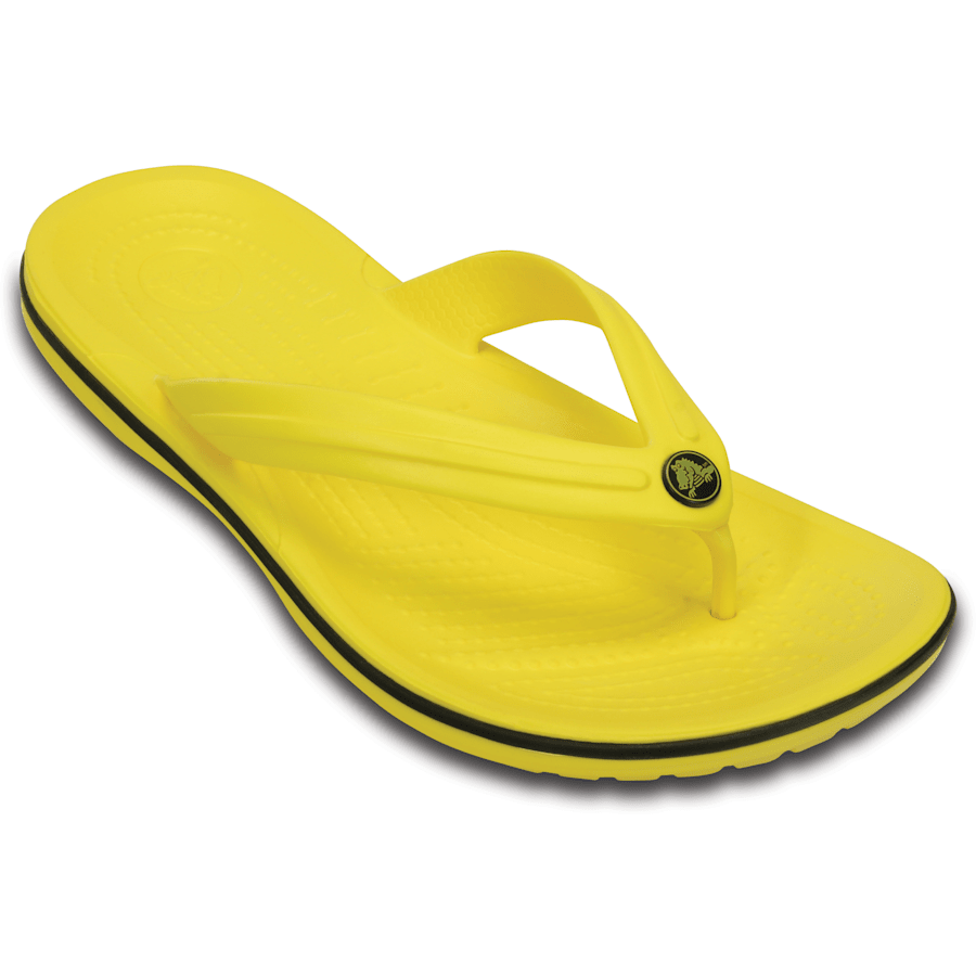 Lemon / Black Crocband™ Flip - Angle - Crocs