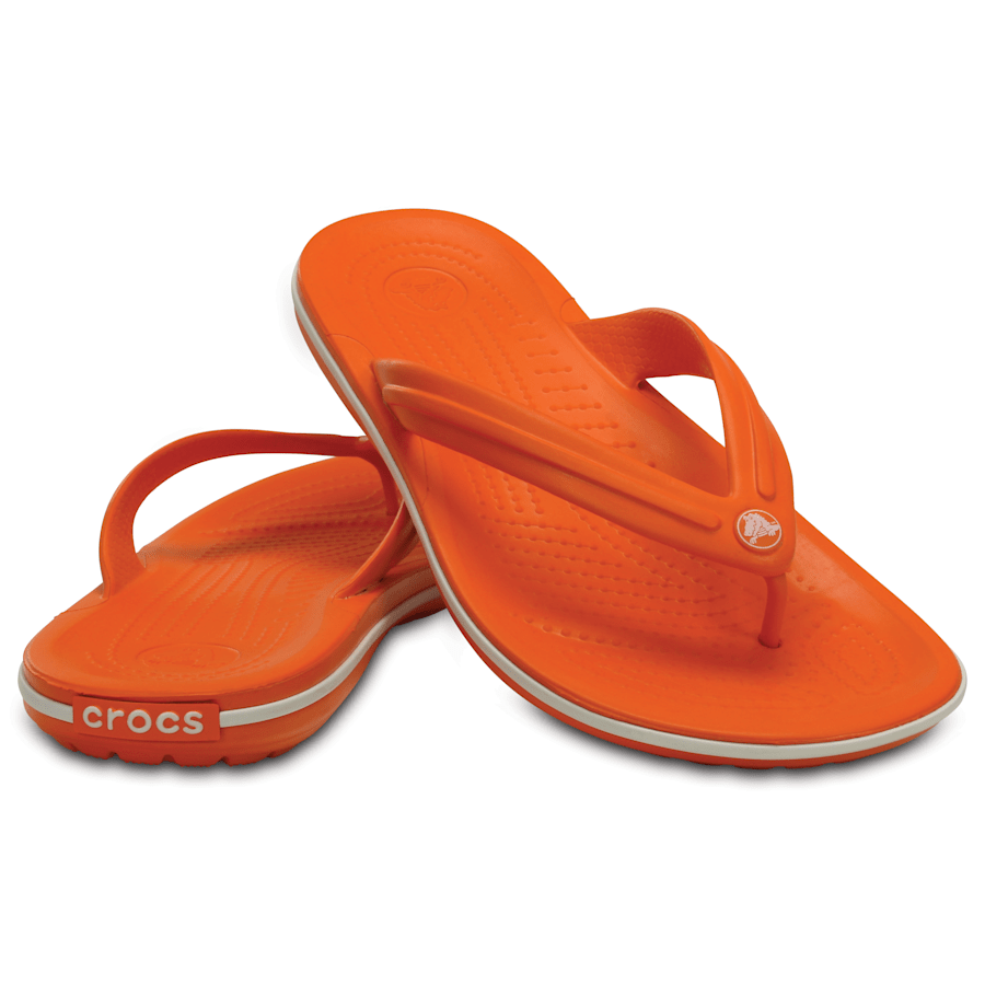 Orange / White Crocband™ Flip - Pair - Crocs